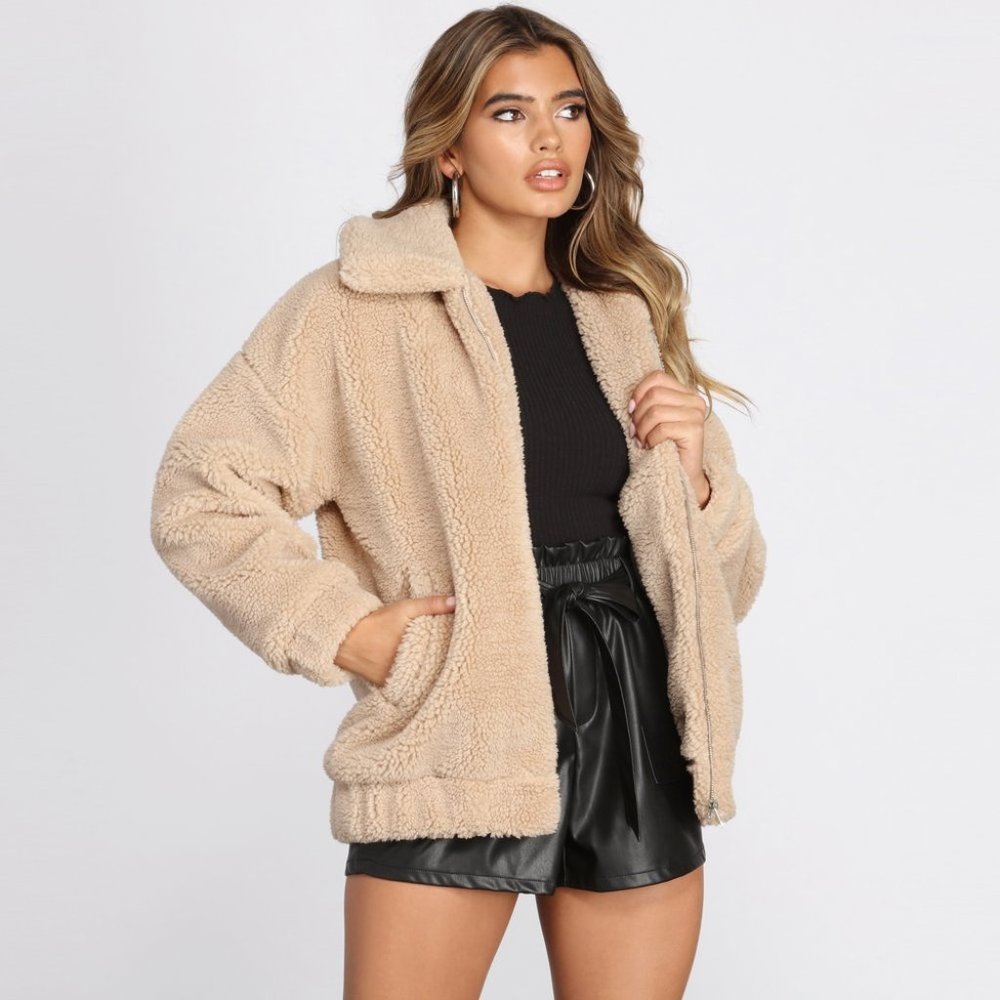 *NWT* WINDSOR ON IT OVER-SIZED TEDDY JACKET